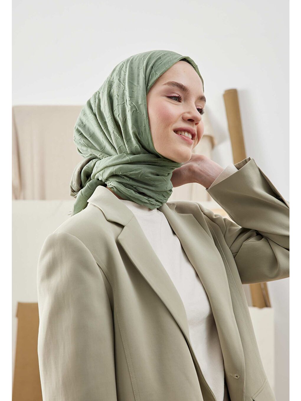 Bambu Şal Mint Yeşili