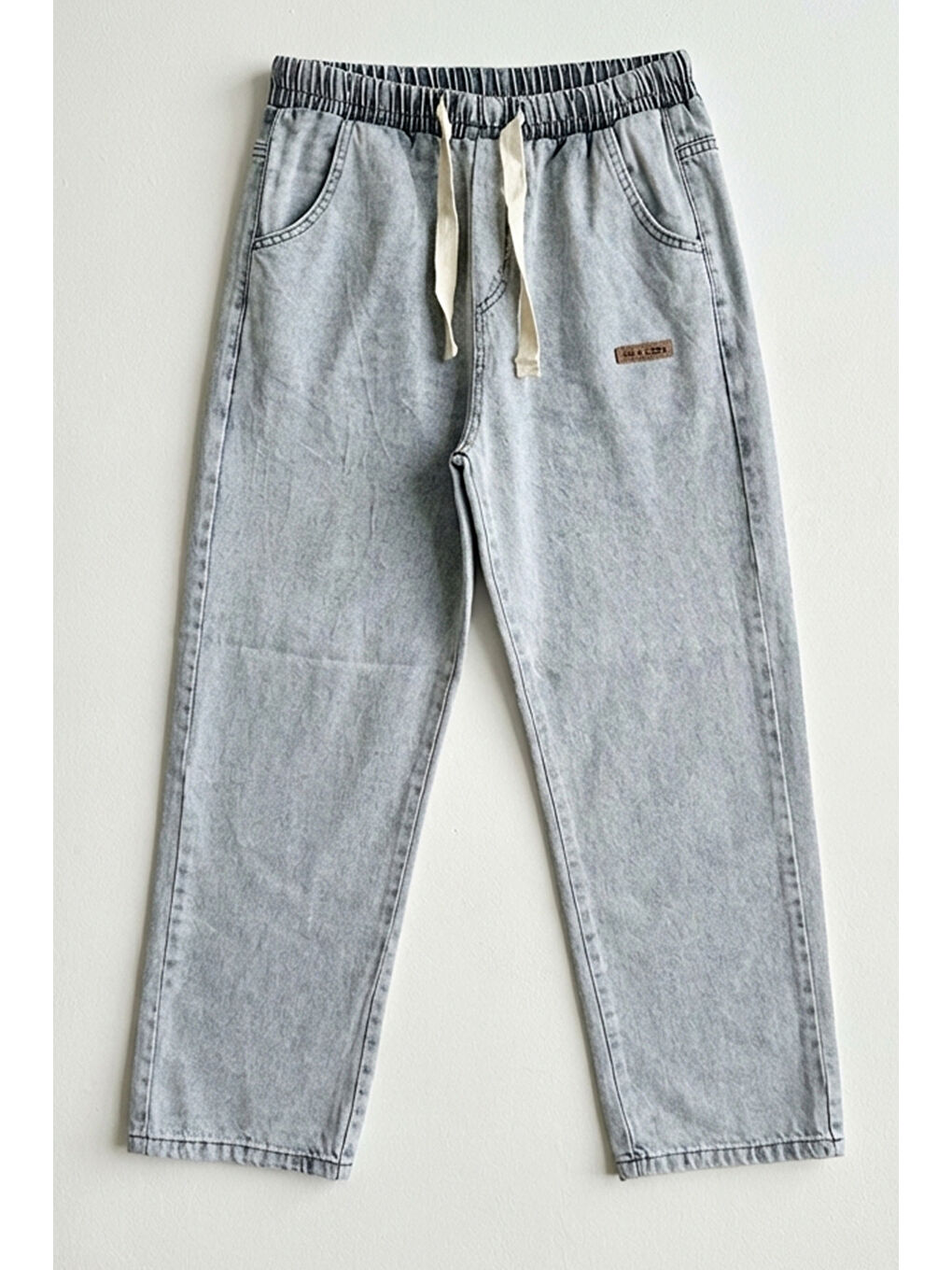 Bej Erkek Rahat Kesim Baggy Jean Pantolon 30073 - Taş-5