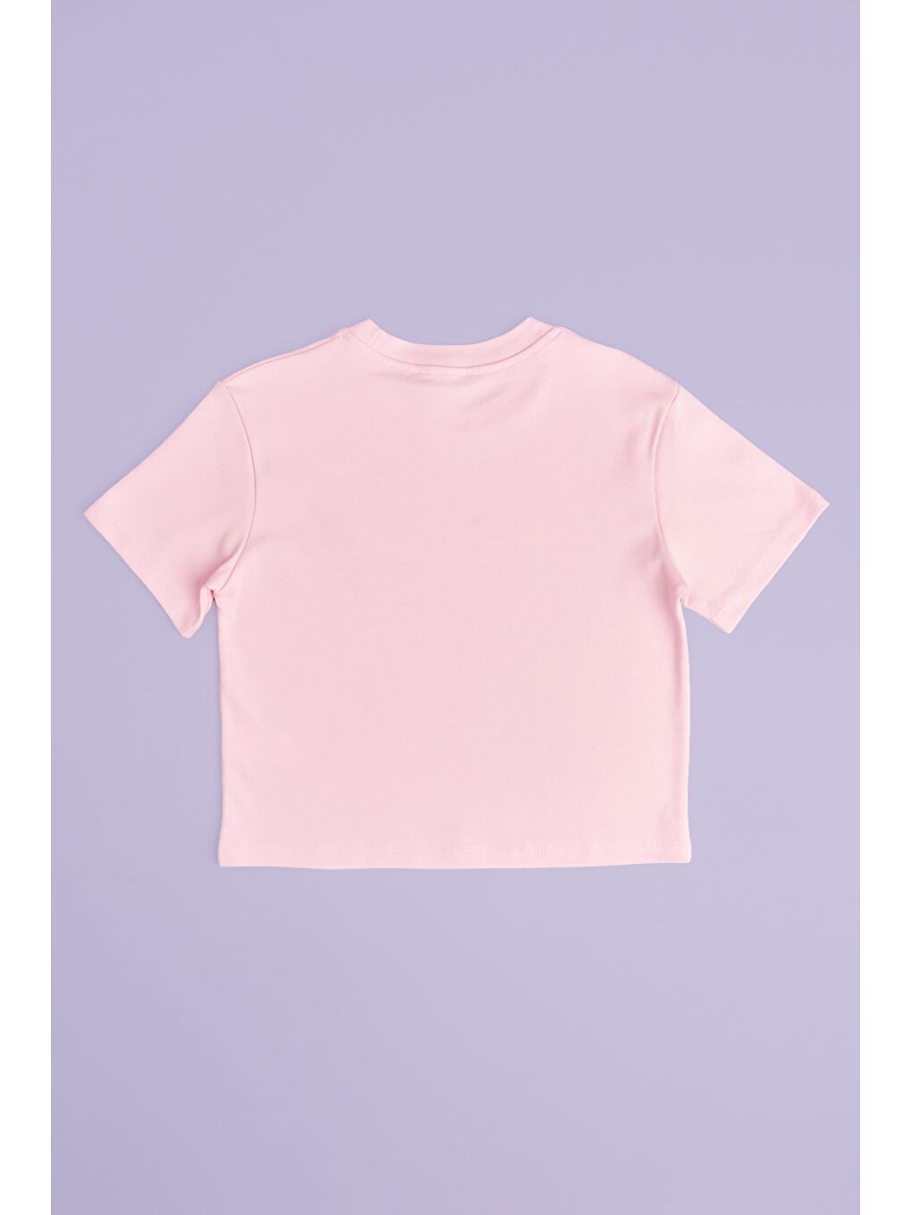 Pembe %100 Pamuk Çilek Nakışlı Kız Çocuk Tişört-1