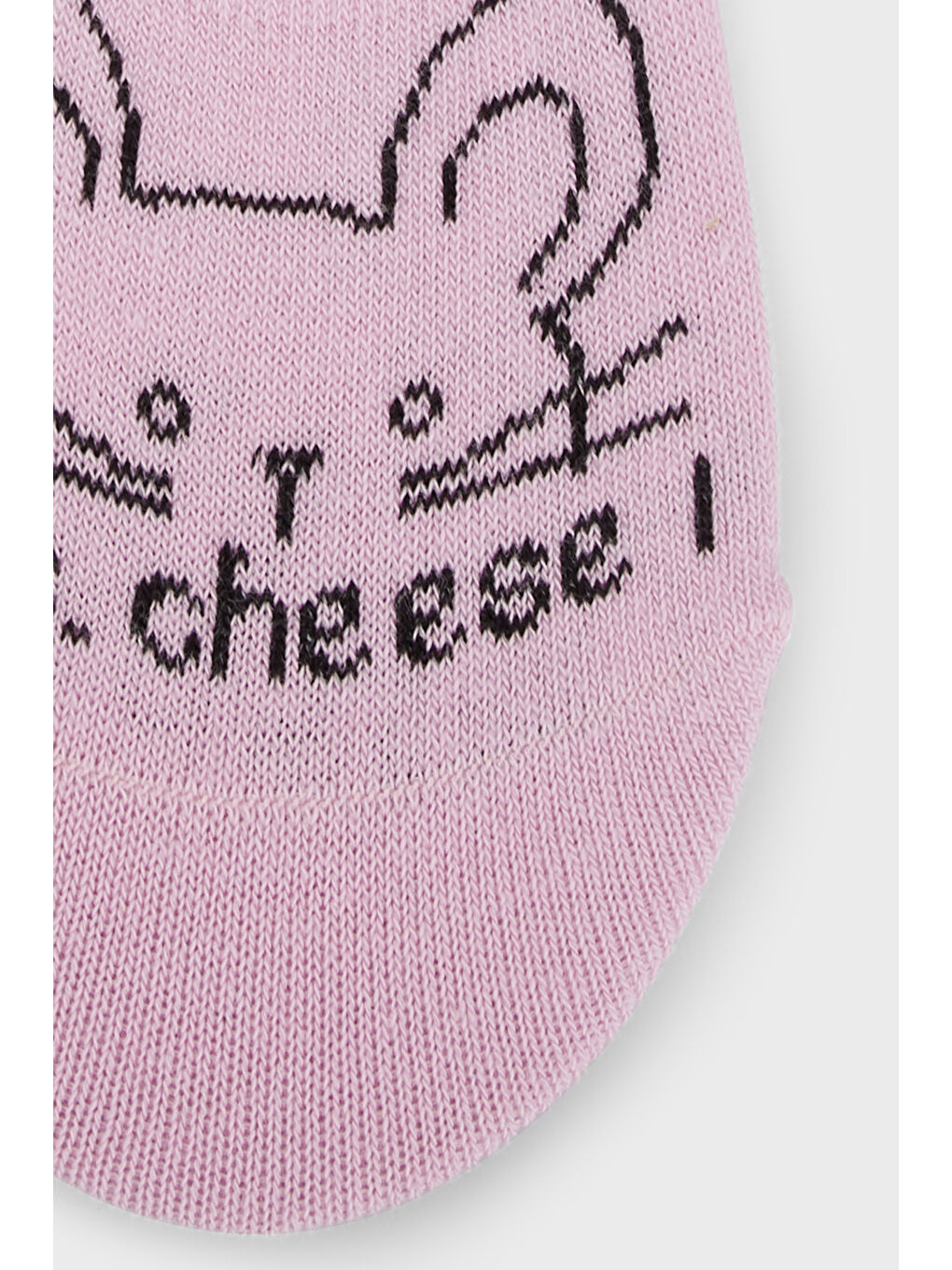 Lila Desenli Yumuşak Pamuklu Örme Babet Çorap 0070005-1