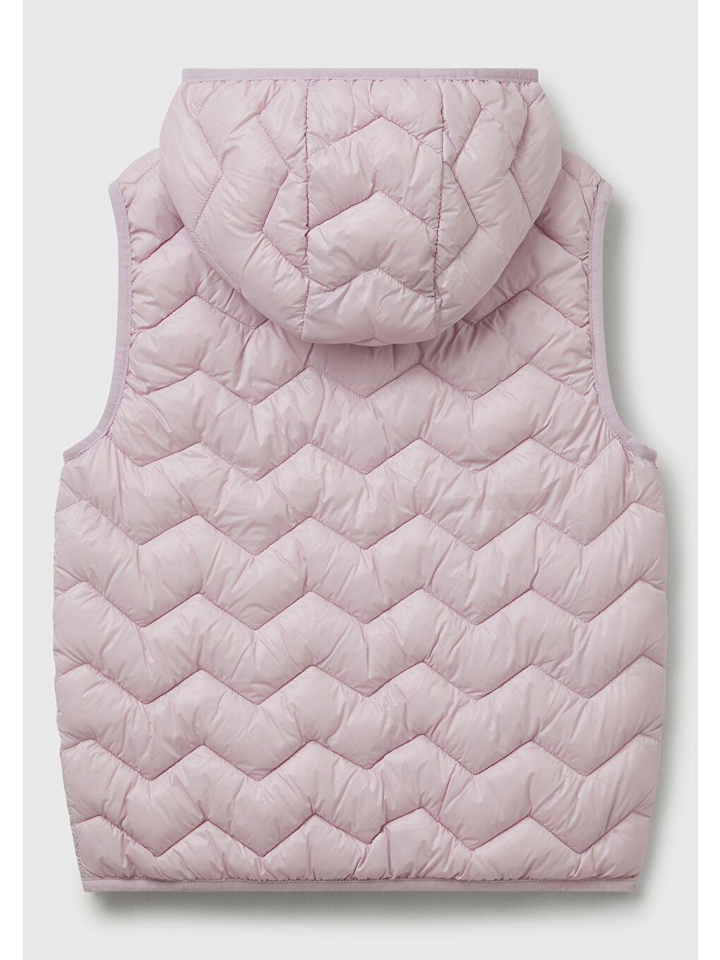 Kız Çocuk Lila Simli Logo Detaylı Kapüşonlu Yelek-1