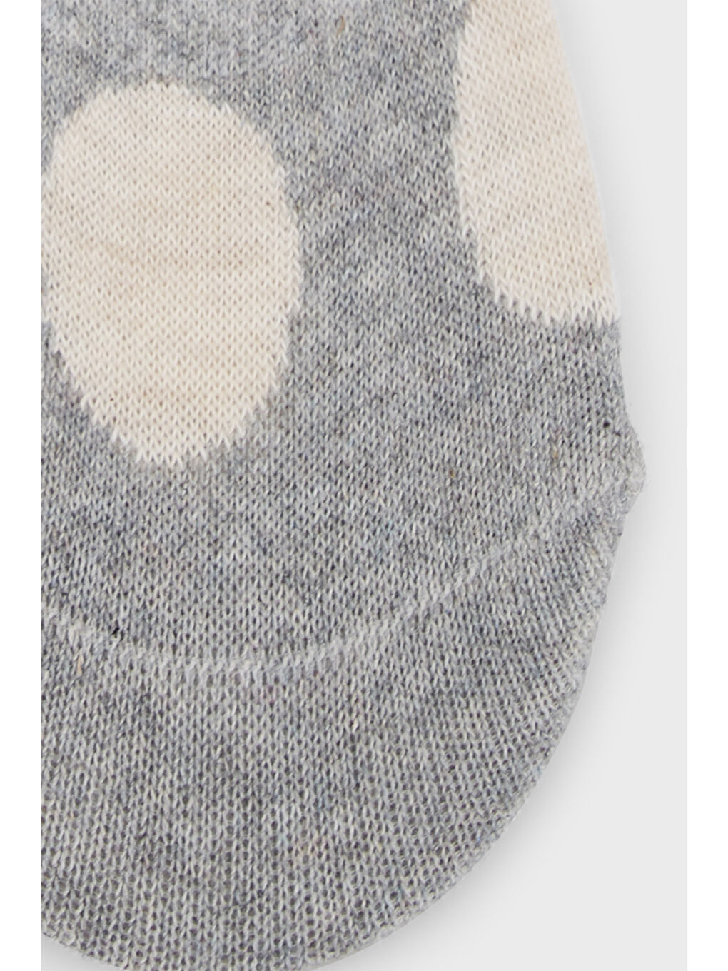 Gri Desenli Yumuşak Pamuklu Örme Babet Çorap 0070005-1