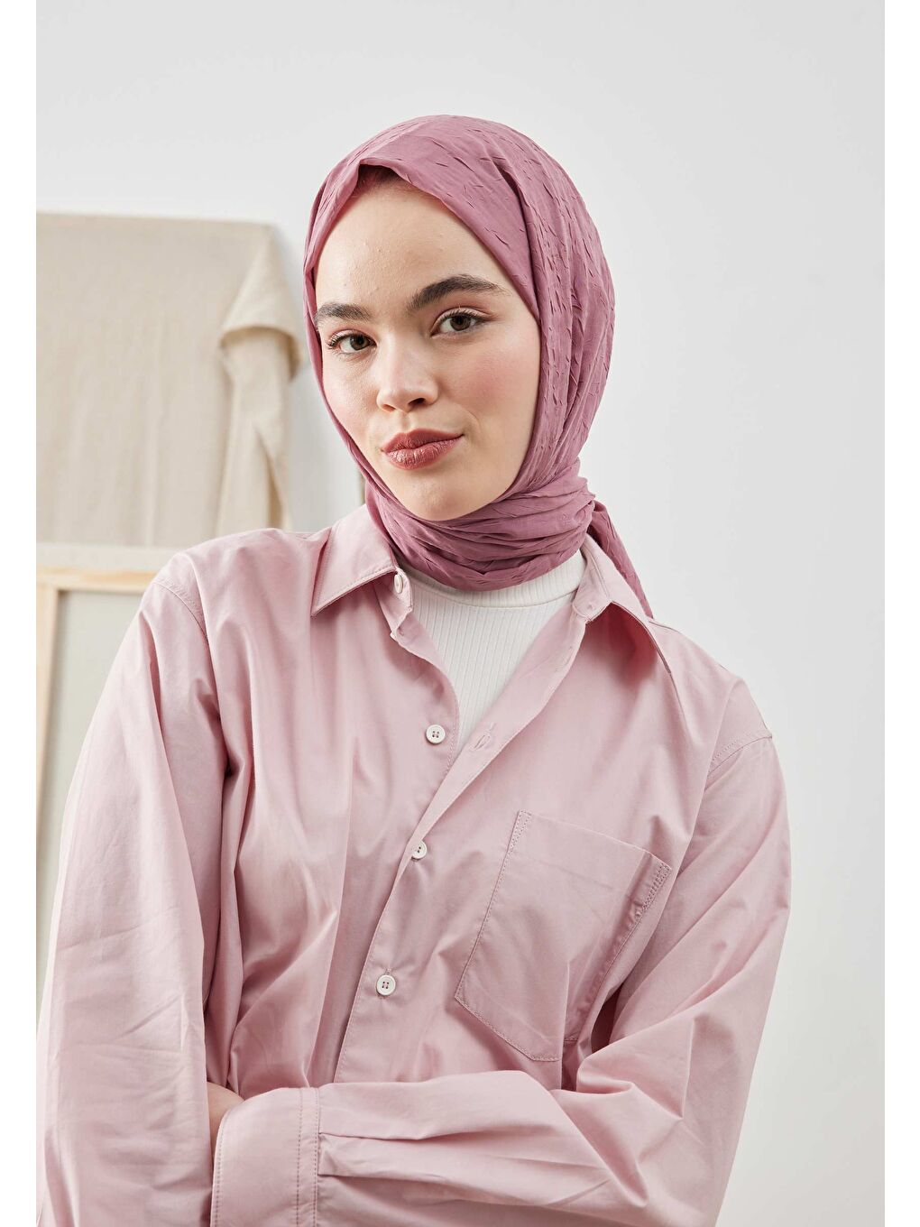 Bambu Şal Gül Pembe-1