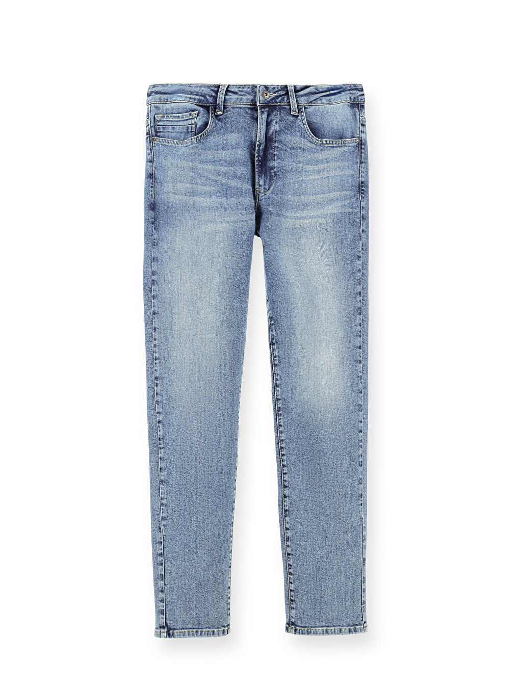 Lacivert Slim Fit Dar Kesim Elastanlı Denim Jean Pantolon-6