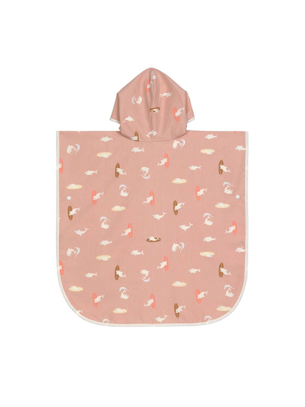 Karışık Dolphin UV Korumalı Plaj Çocuk Panço Peach-1