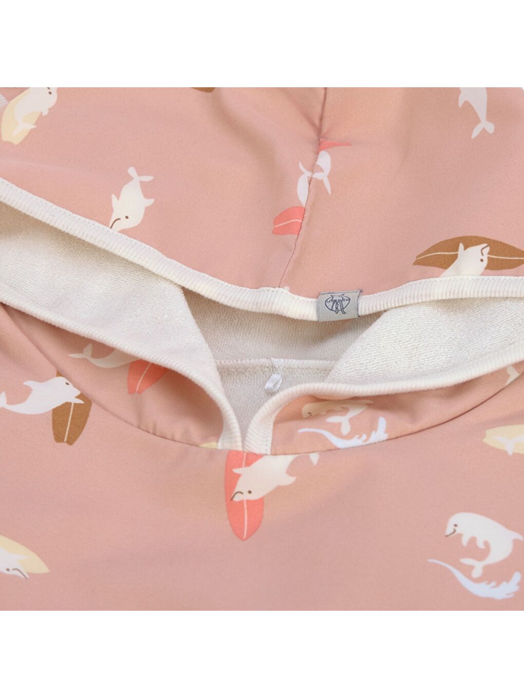 Karışık Dolphin UV Korumalı Plaj Çocuk Panço Peach-2