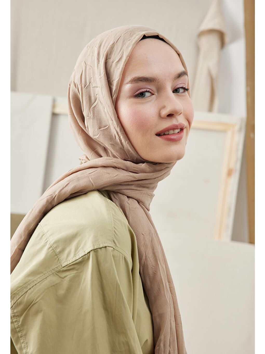 Kahverengi Bambu Şal Sütlü Kahve-2