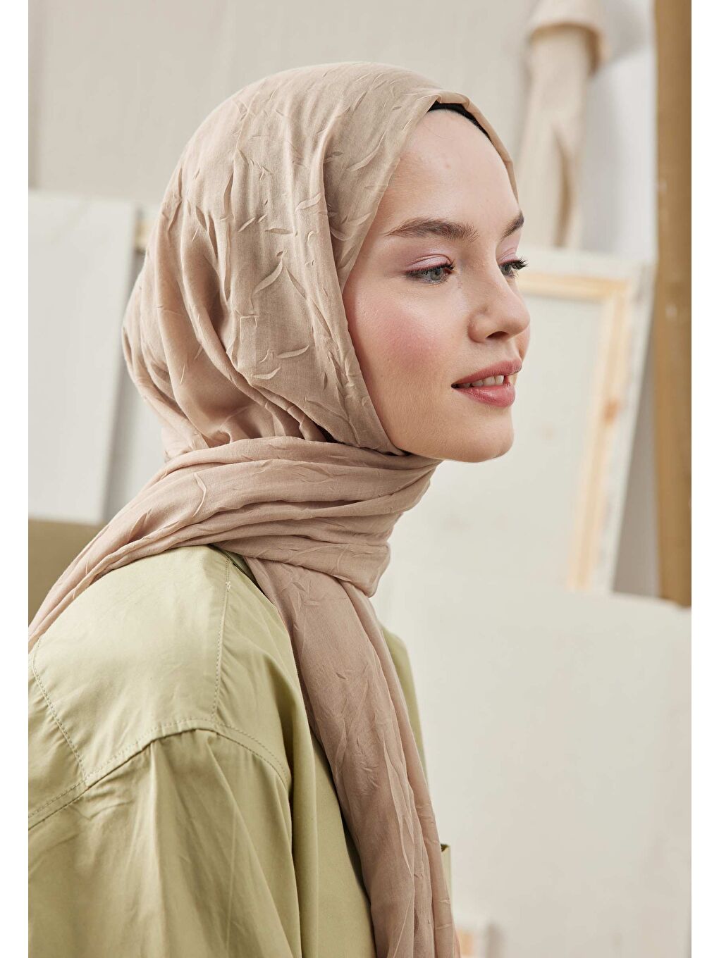 Kahverengi Bambu Şal Sütlü Kahve-3