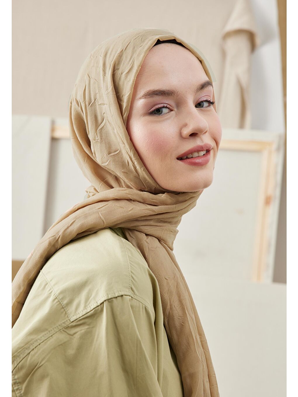 Kahverengi Bambu Şal Sütlü Kahve-4