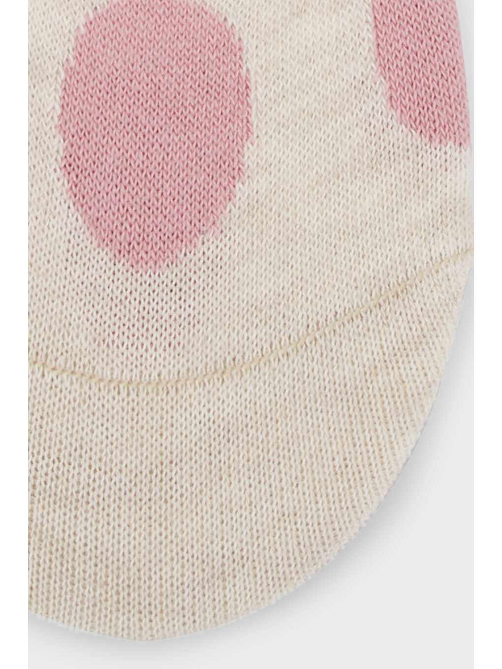 Bej Desenli Yumuşak Pamuklu Örme Babet Çorap 0070005-1