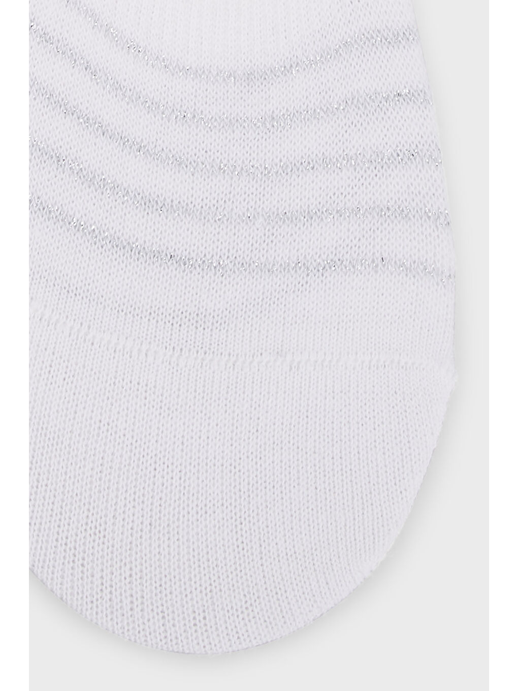 Beyaz Desenli Yumuşak Pamuklu Örme Babet Çorap 0070005-1