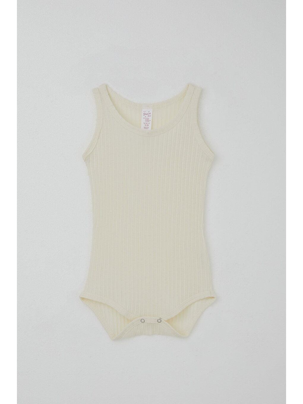 Kız Bebek Çıtçıtlı Atlet Zıbın Body Jakarlı Ekru (9 Ay-3 Yaş)
