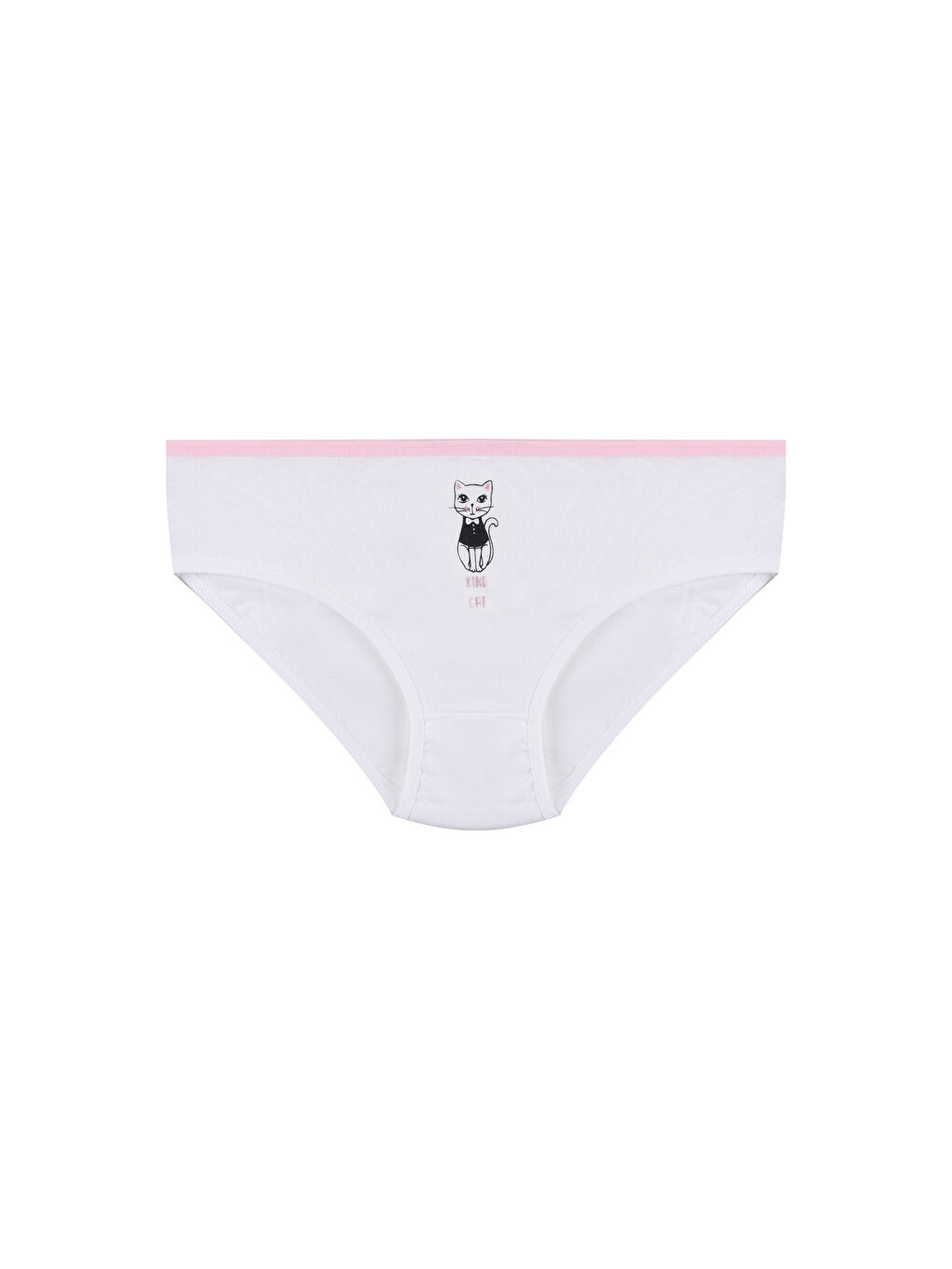 Beyaz Kız Çocuk 6'lı Sevimli Fare Desenli Slip-2