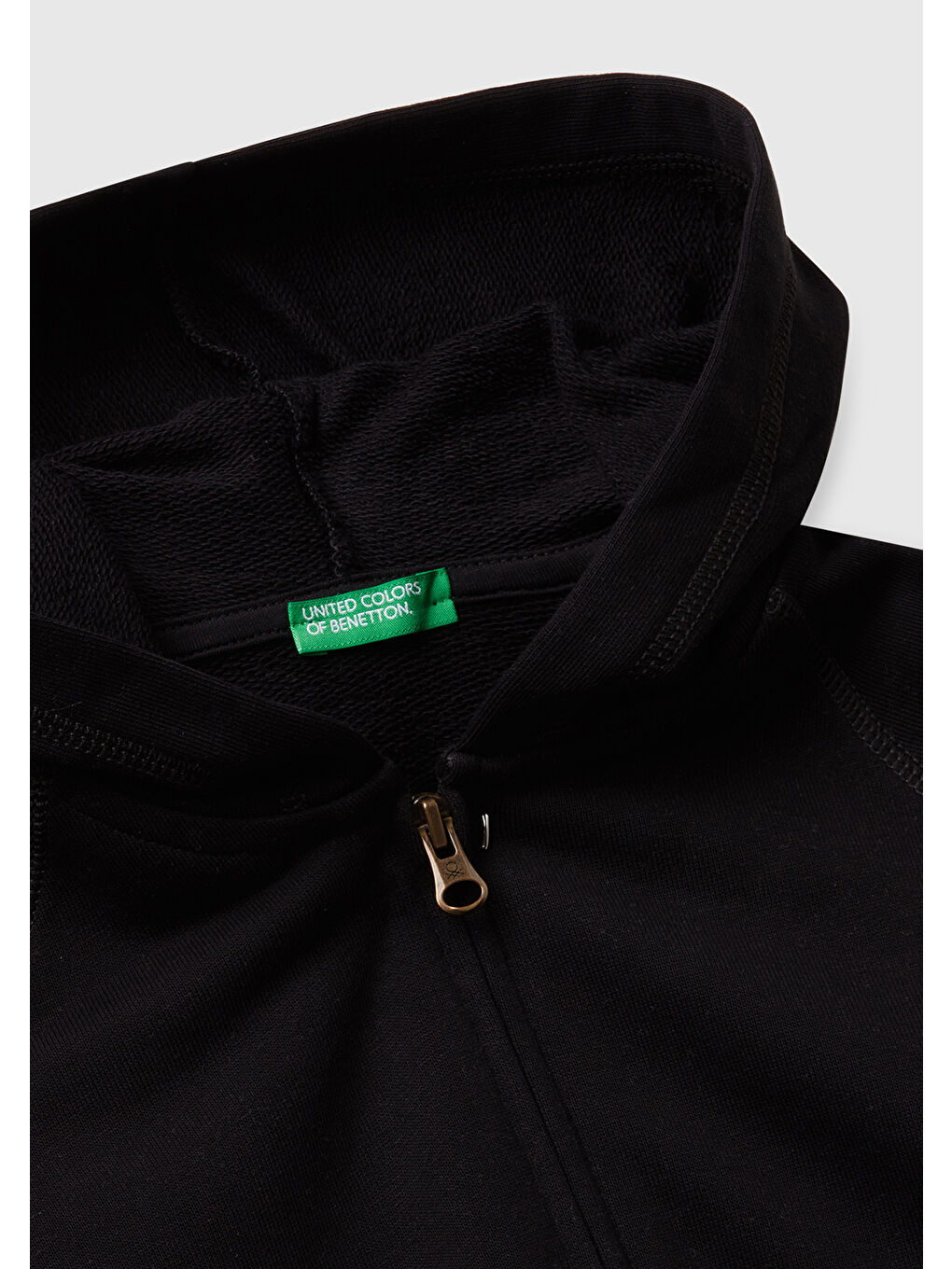 Erkek Çocuk Siyah Önü ve Arkası Baskılı Fermuarlı Yan Cepli Sweatshirt-2