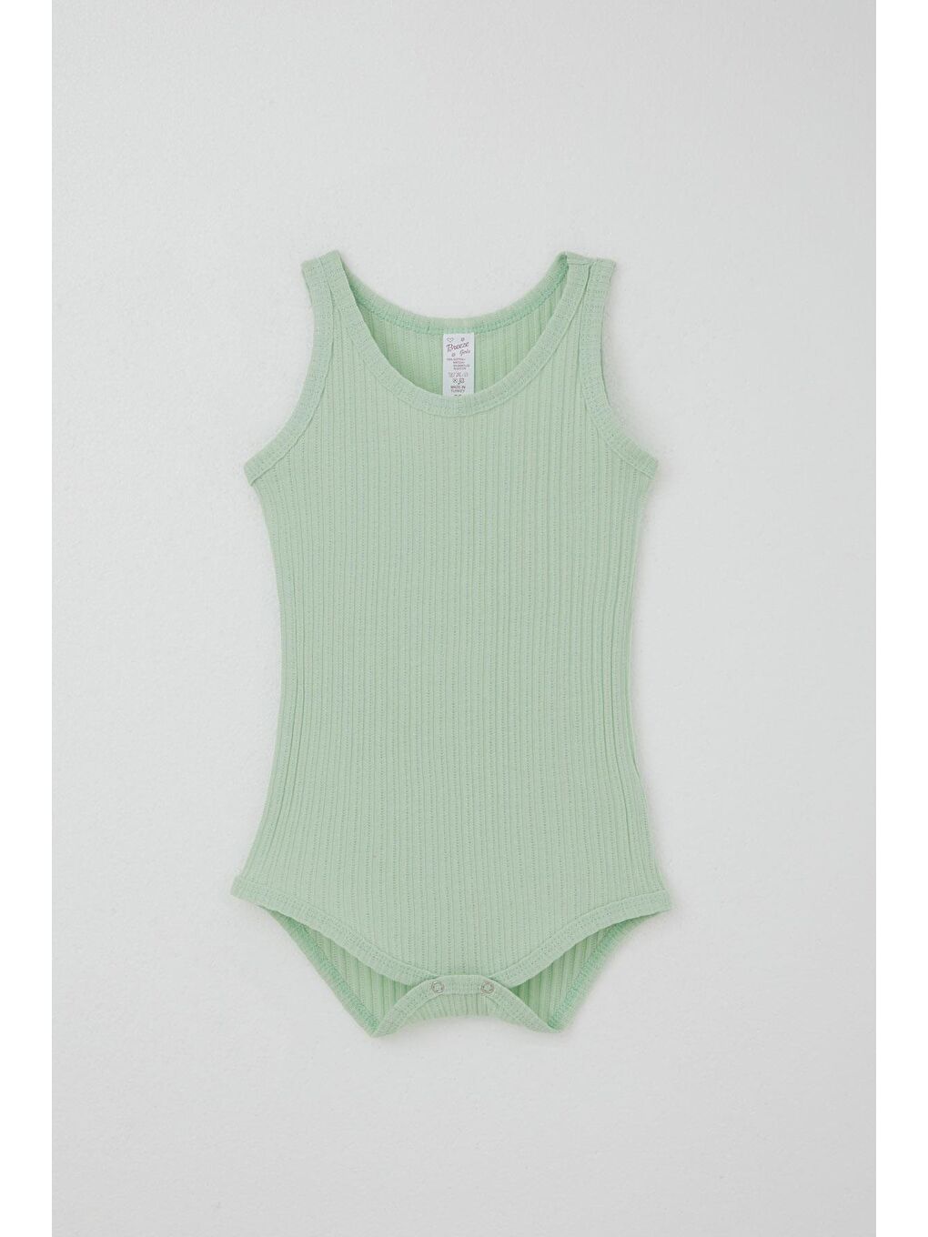 Turkuaz Kız Bebek Çıtçıtlı Atlet Zıbın Body Jakarlı Su Yeşili (9 Ay-3 Yaş)