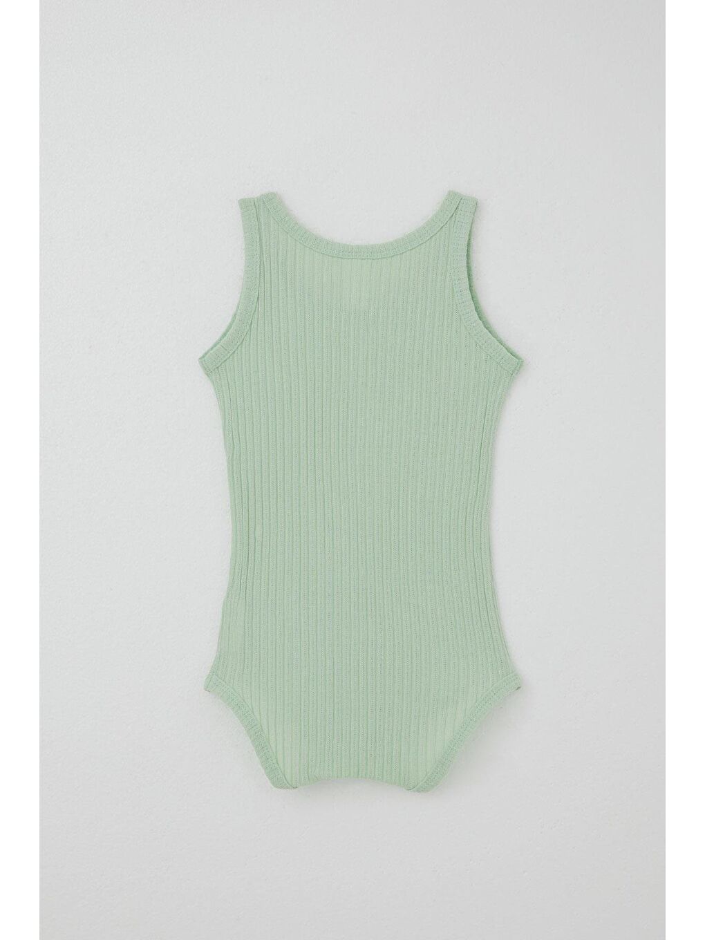 Turkuaz Kız Bebek Çıtçıtlı Atlet Zıbın Body Jakarlı Su Yeşili (9 Ay-3 Yaş)-1