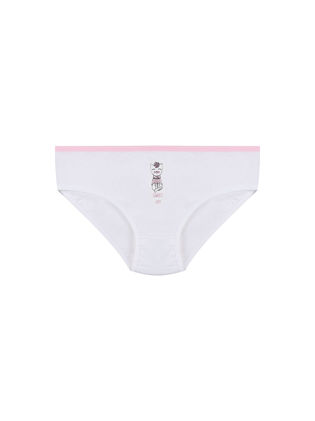 Beyaz Kız Çocuk 6'lı Sevimli Fare Desenli Slip-3