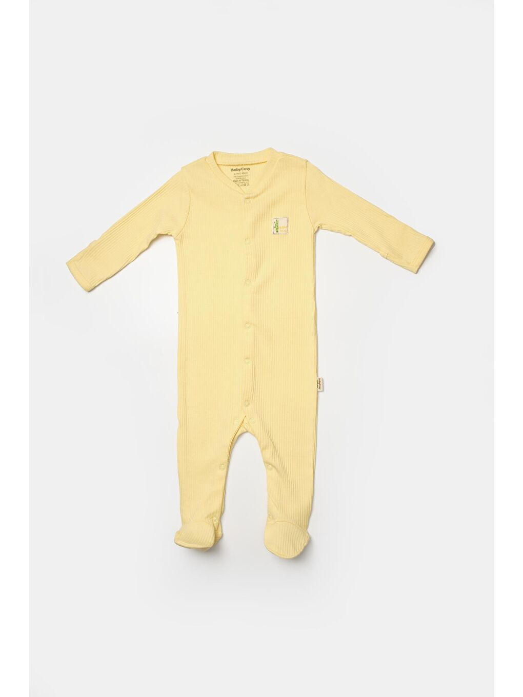 Sarı Organik 2'li Patikli Tulum CSYB9034-4