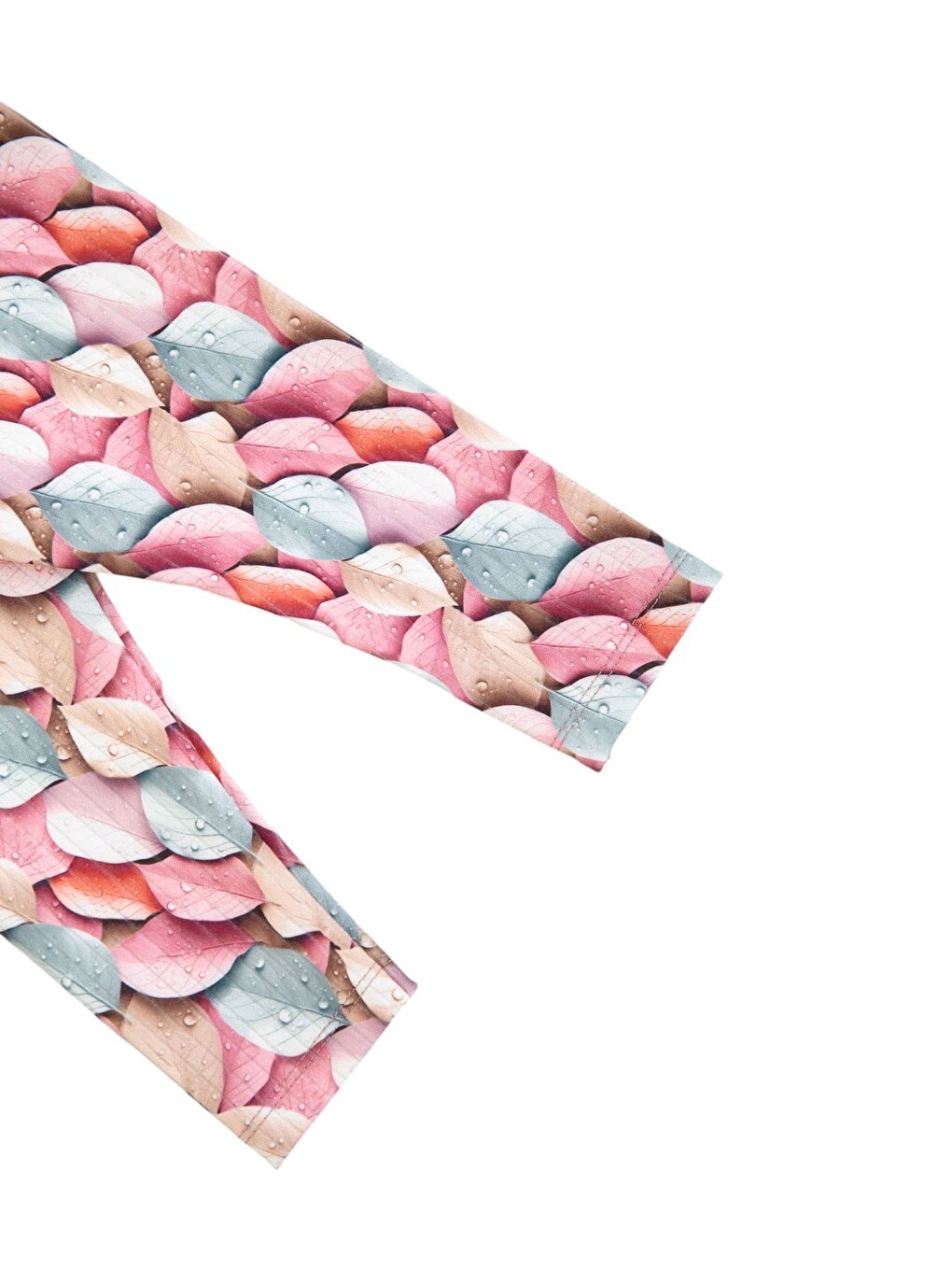 Bej Kız Çocuk Yazlık Taytlı Baskılı T-shirtlü 2-3-4-5-6-7-8-9 Yaş 2'li Takım-5