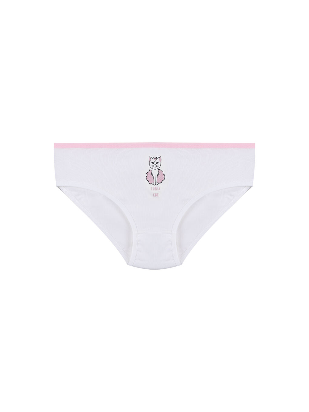 Beyaz Kız Çocuk 6'lı Sevimli Fare Desenli Slip-5