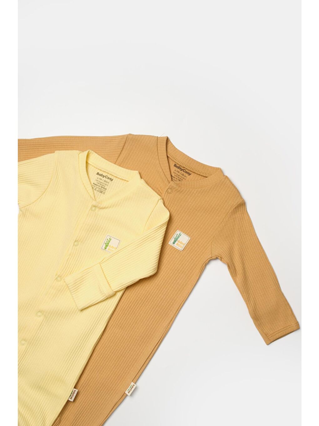 Sarı Organik 2'li Patikli Tulum CSYB9034-6