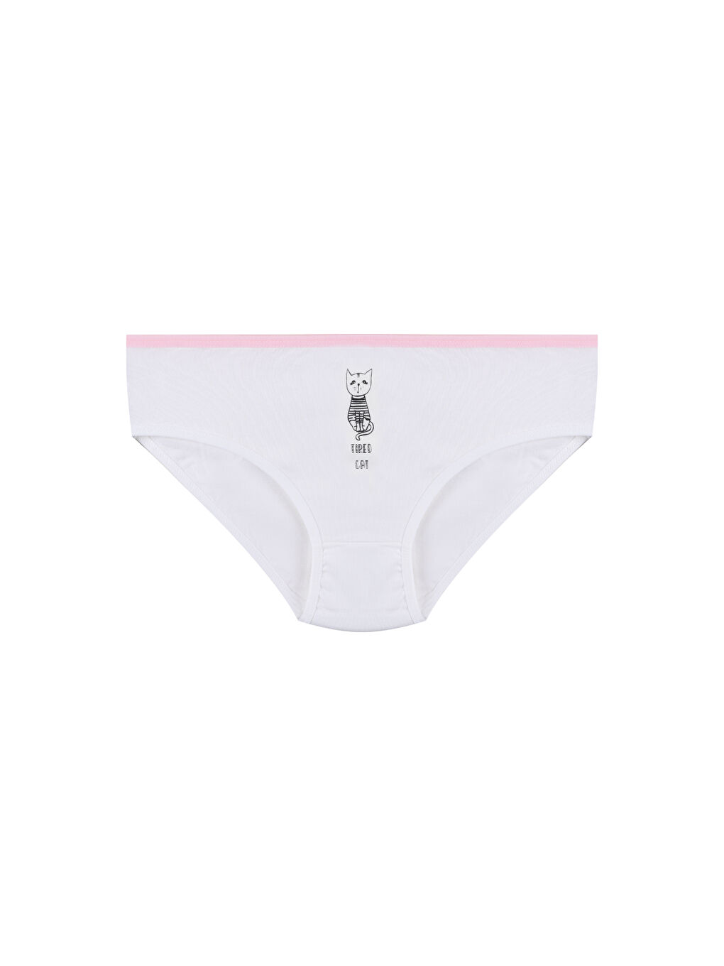 Beyaz Kız Çocuk 6'lı Sevimli Fare Desenli Slip-6