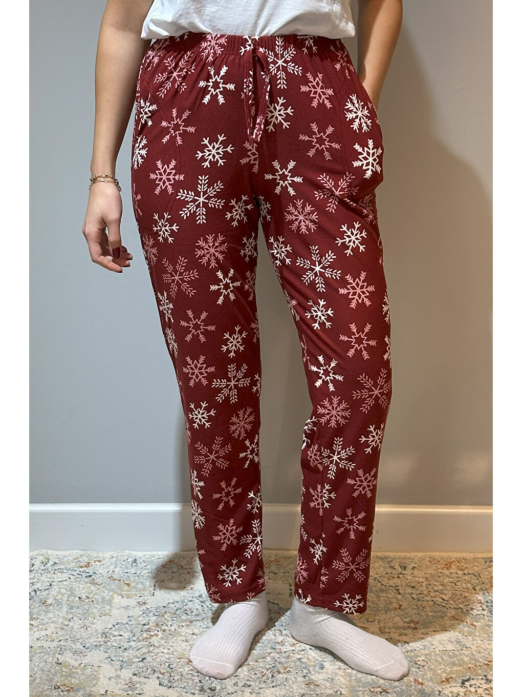 Kadın Süet Tek Alt 120 Kar Bordo-2