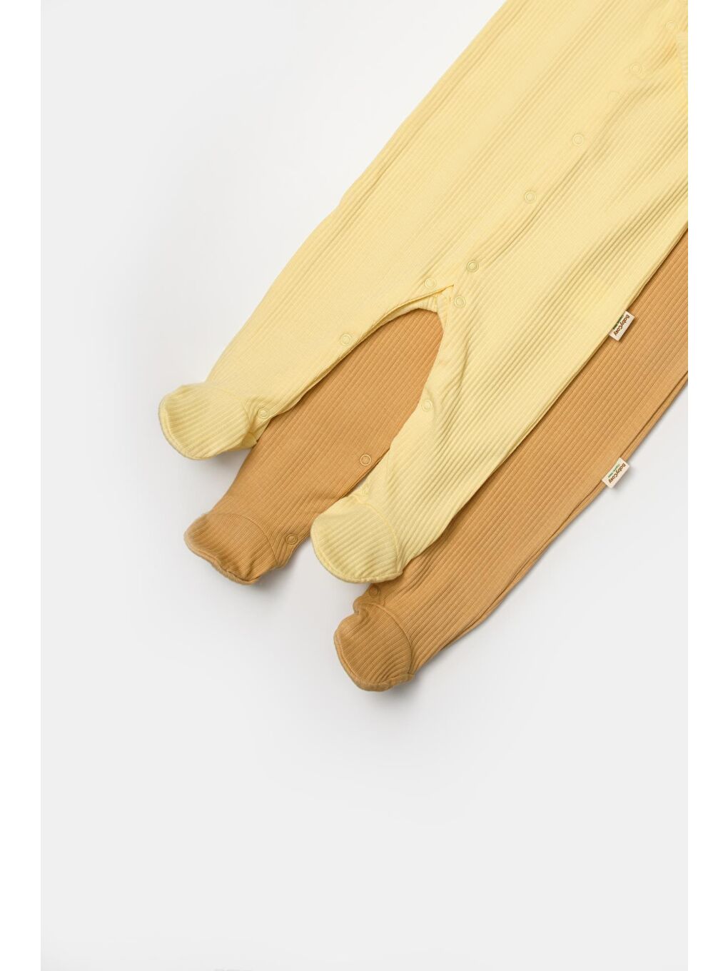 Sarı Organik 2'li Patikli Tulum CSYB9034-7