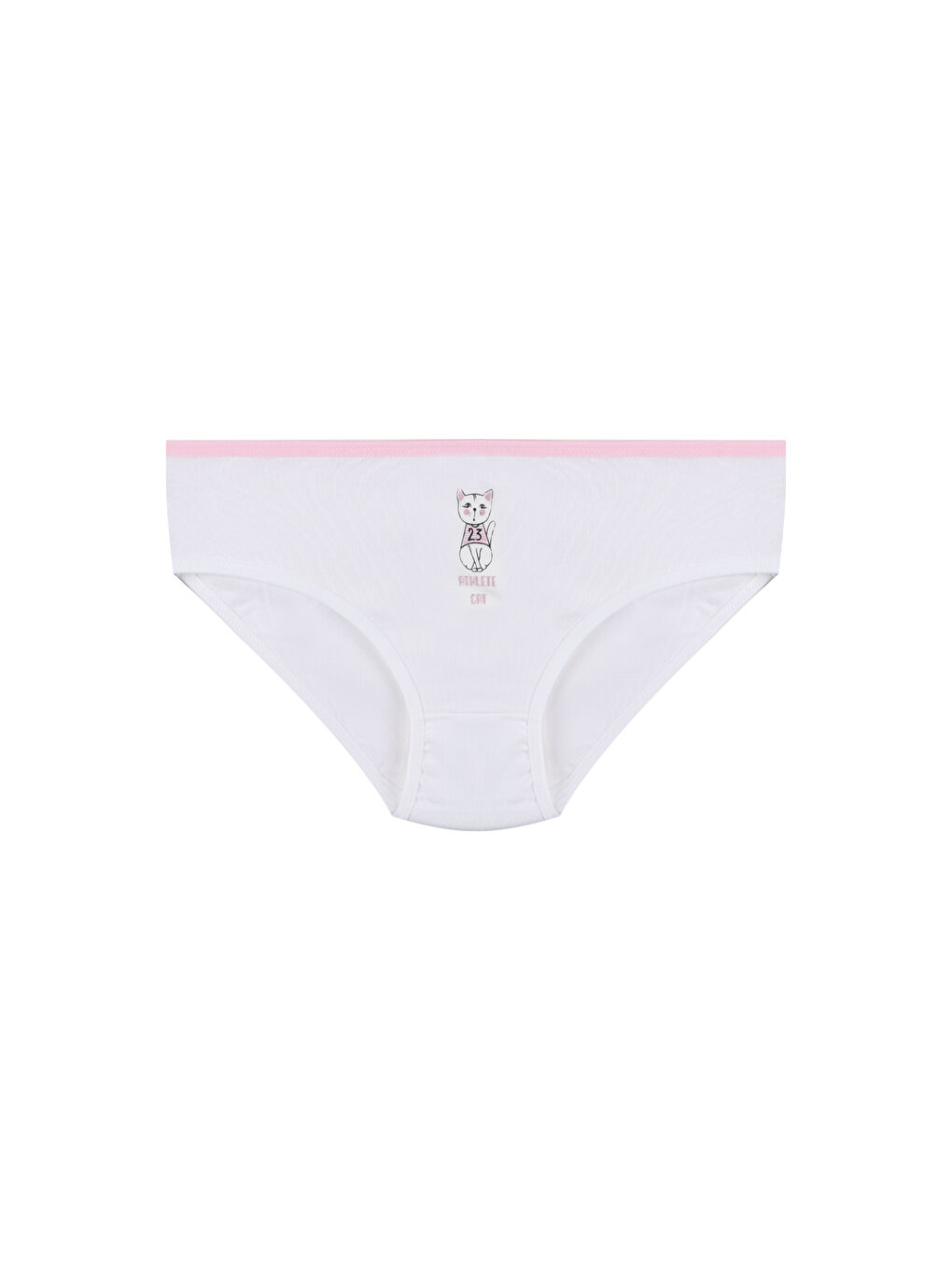 Beyaz Kız Çocuk 6'lı Sevimli Fare Desenli Slip-7