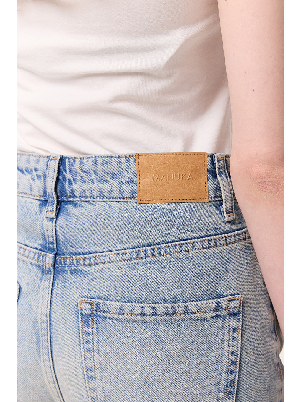 Yüksek Bel Straıght Fıt Jean Açık Mavi-6