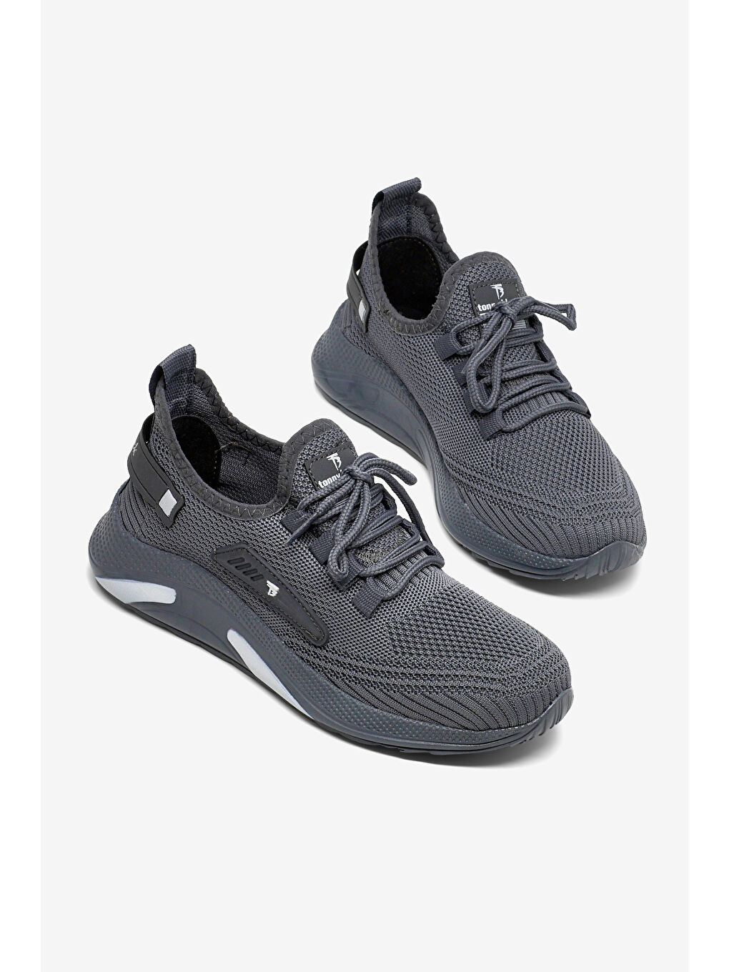 Gri Erkek Füme Esnek Konforlu Rahat Kalıp Spor Ayakkabı-2