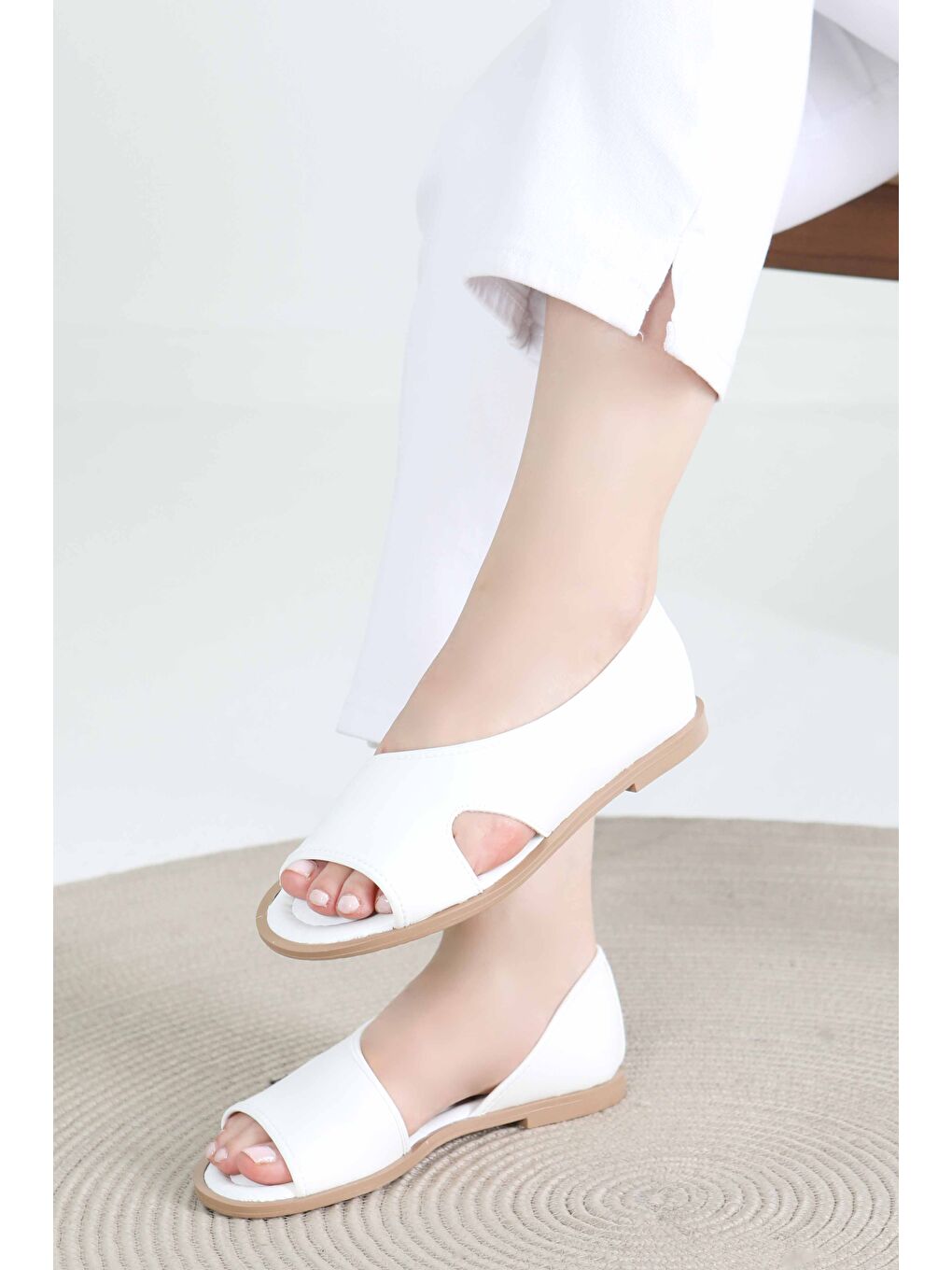Kadın Beyaz Sandalet - 27420-1