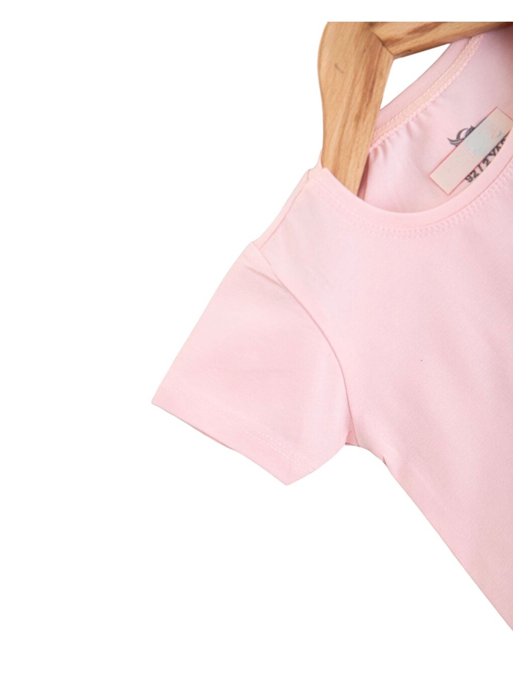 Pembe Kız Çocuk Yazlık Taytlı Baskılı T-shirtlü 2-3-4-5-6-7-8-9 Yaş 2'li Takım-4