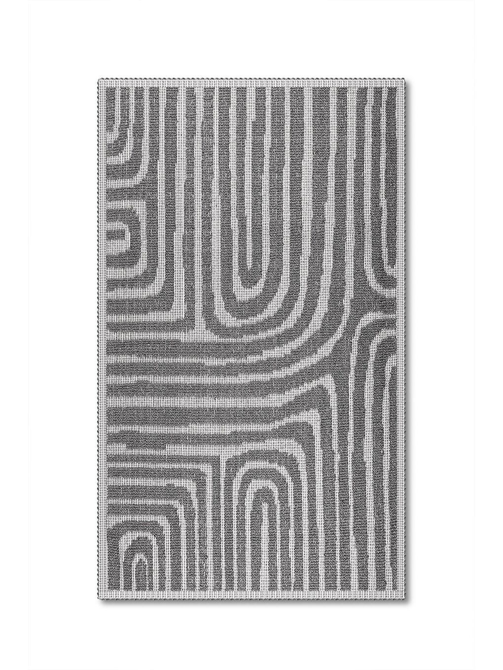 Gela Doğal Pamuklu 2'li Banyo Paspas & Halı Seti 60x100 50x60 Gri-1