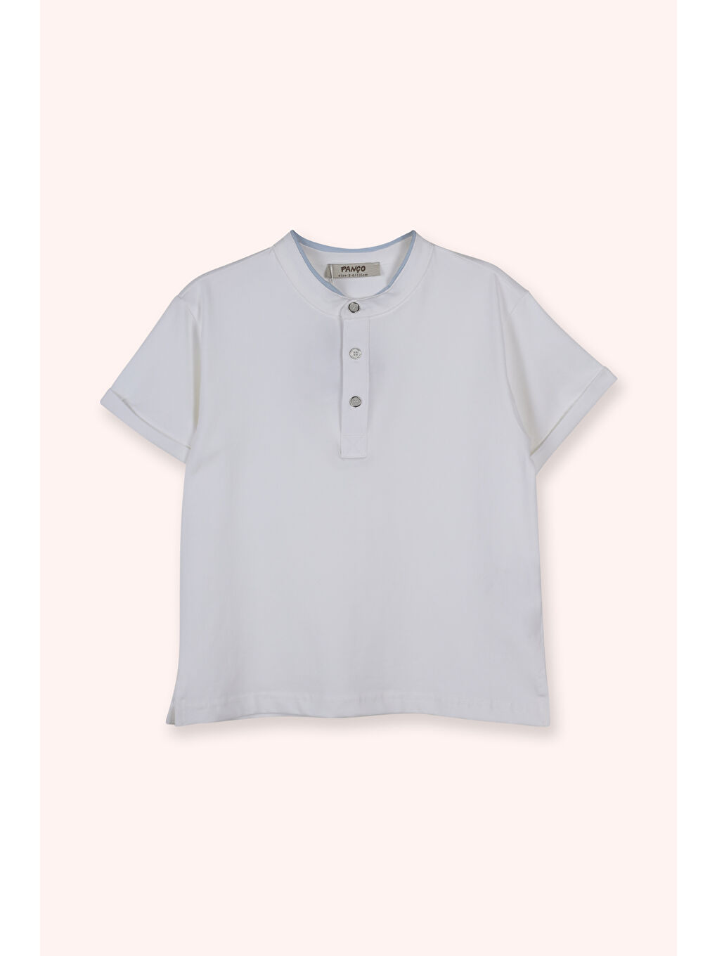 Erkek Çocuk Hakim Yaka T-Shirt Beyaz