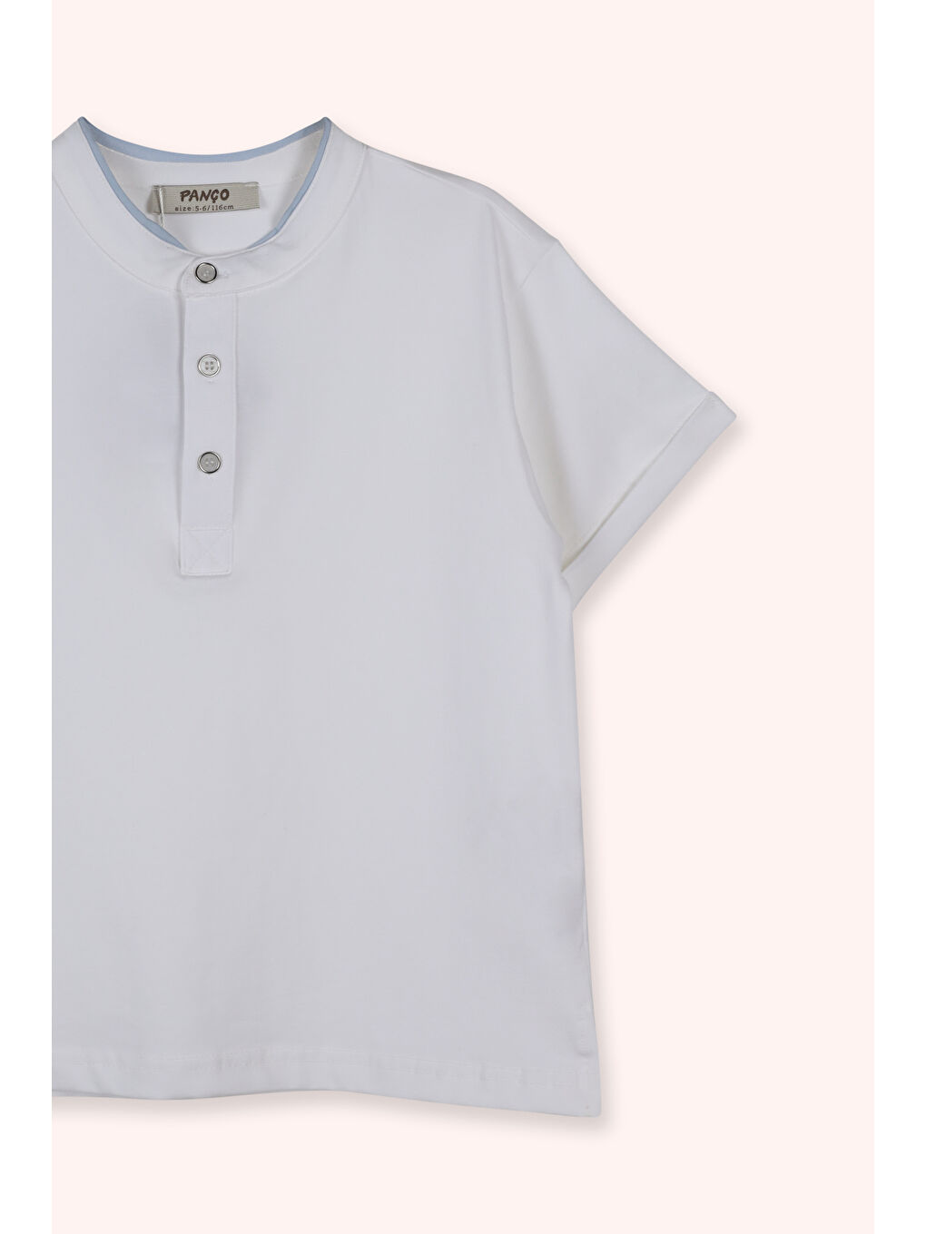 Erkek Çocuk Hakim Yaka T-Shirt Beyaz-1