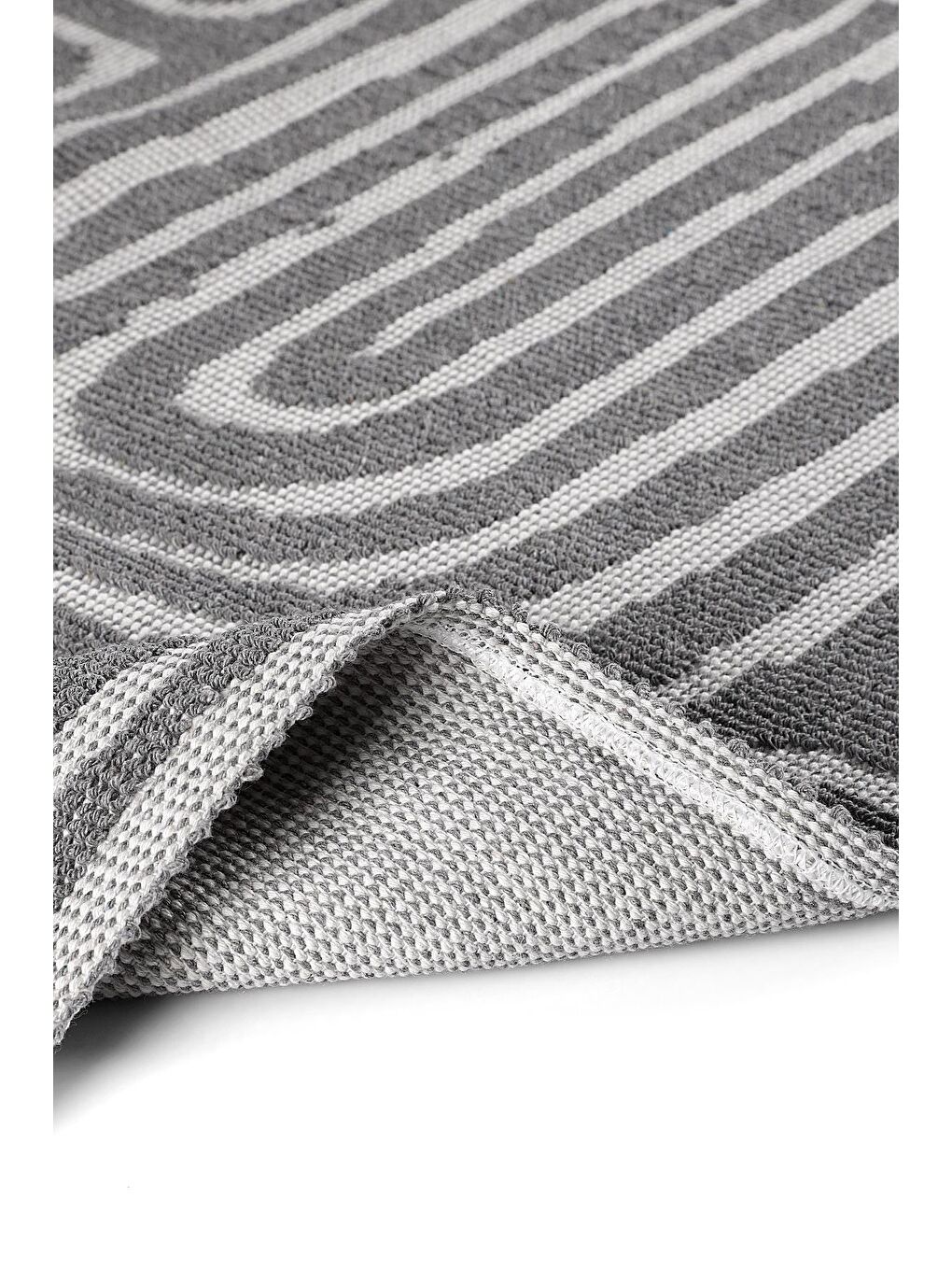 Gela Doğal Pamuklu 2'li Banyo Paspas & Halı Seti 60x100 50x60 Gri-4