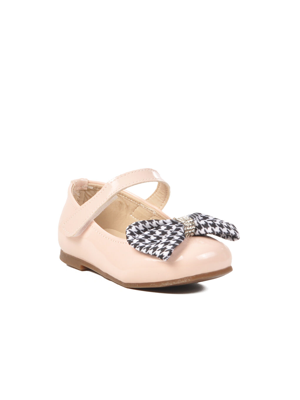 Pembe Pudra Rugan Kurdeleli Hafif Kız Çocuk Babet 180 B-2