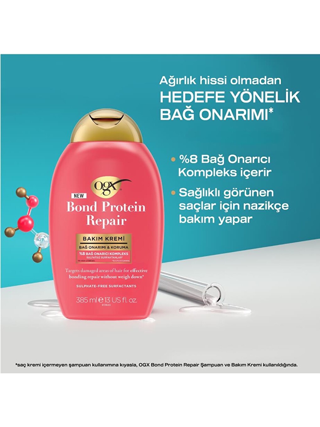 Bond Protein Repair Şampuan 385 ml + Bond Protein Repair Bakım Kremi 385 ml-2