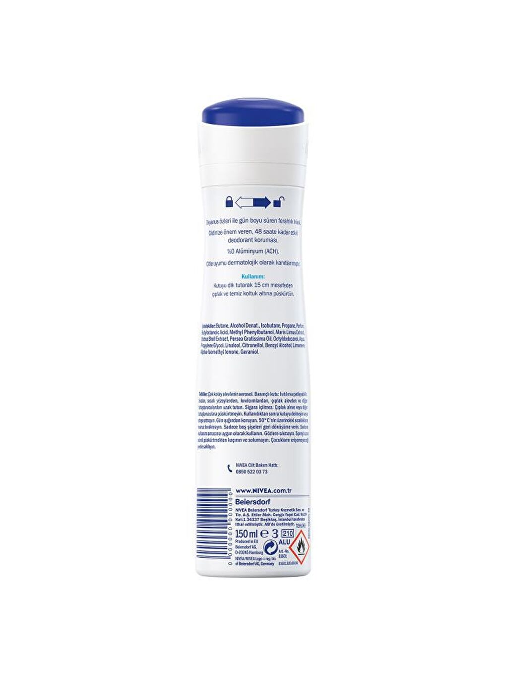 NIVEA Şeffaf Fresh Natural Kadın Sprey Deodorant 150 ml, 48 Saat Koruma, Hızlı Kuruma, Uzun Süren Ferahlık - 2