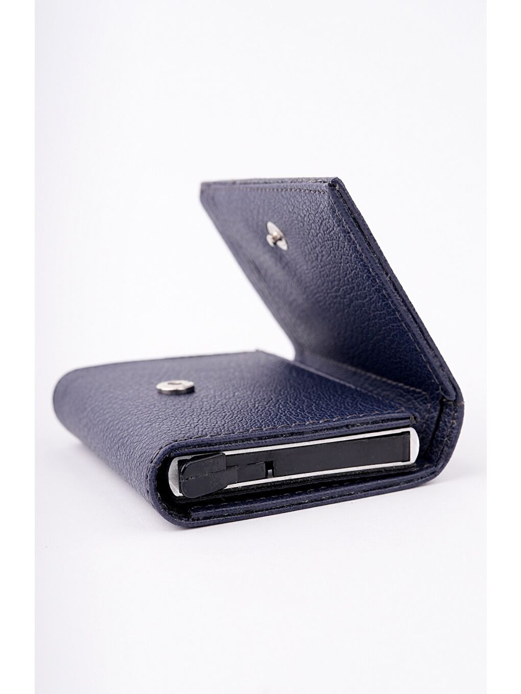 Lacivert TOM Otomatik Mekanizmalı Kartlık Cüzdan-1