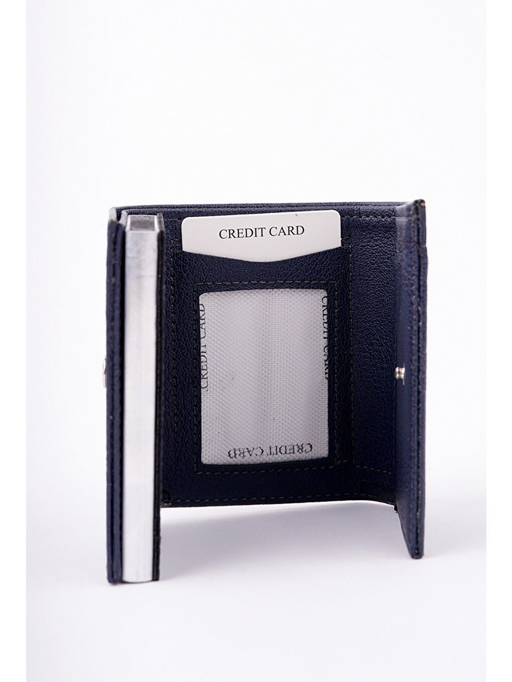 Lacivert TOM Otomatik Mekanizmalı Kartlık Cüzdan-2
