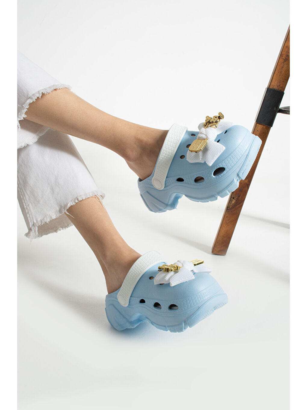 Mavi Kadın Toka Detaylı Ortopedik Sandalet Ve Terlik-1