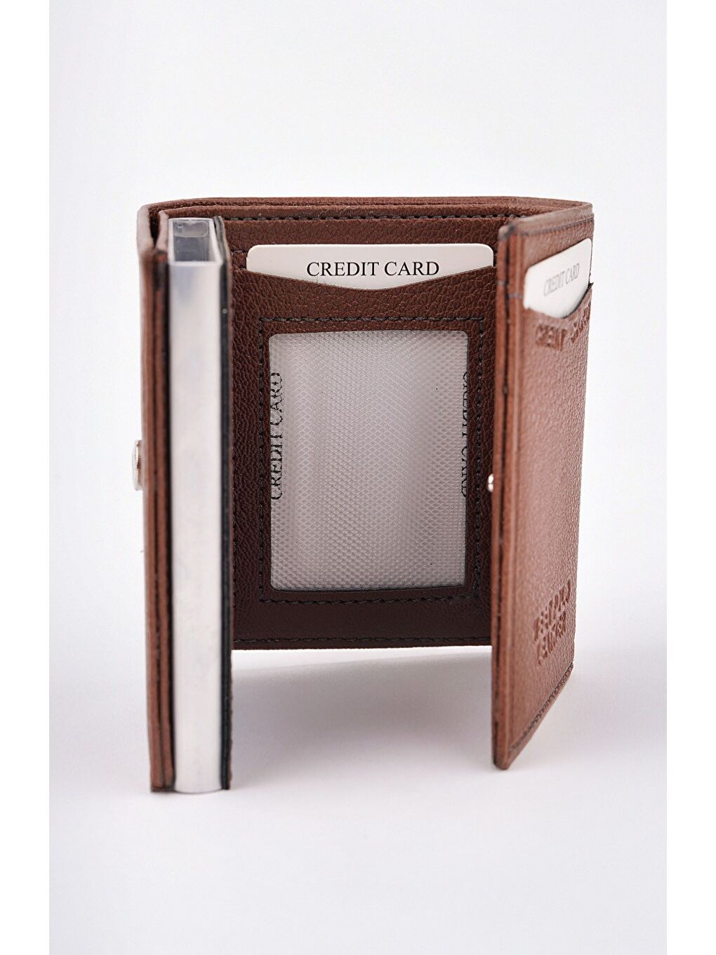 Kahverengi TOM Otomatik Mekanizmalı Kartlık Cüzdan-2