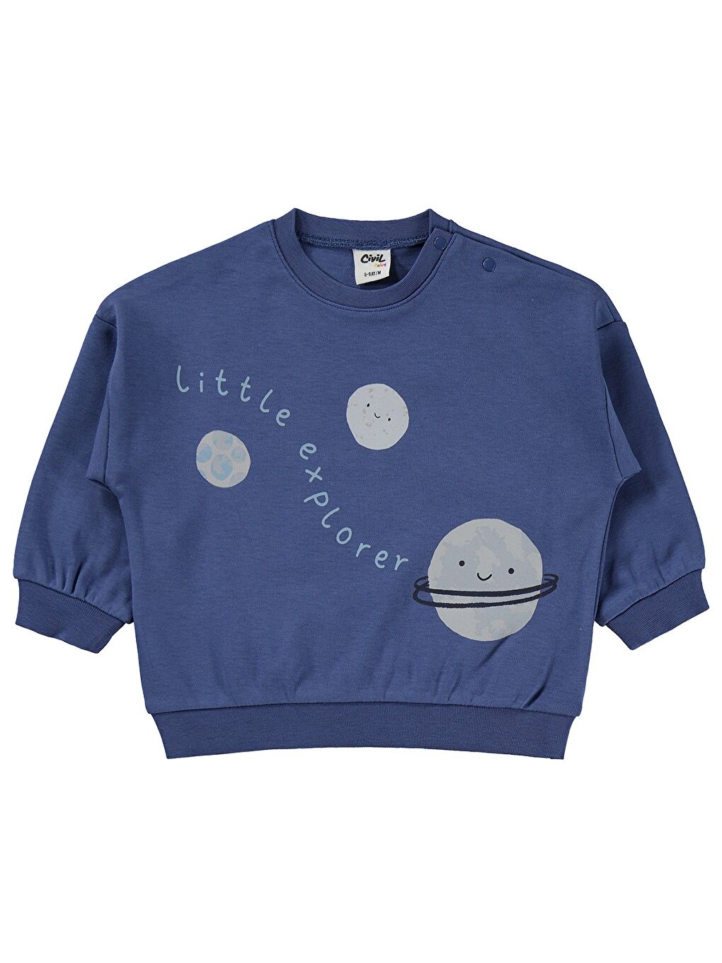 İndigo Baby Gezgen Baskı 6-18 Ay Takım - Mavi 6-9 Ay-1