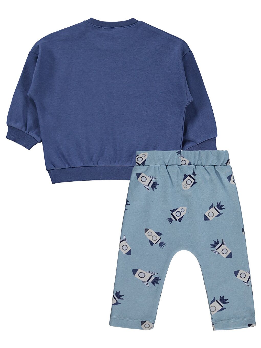 İndigo Baby Gezgen Baskı 6-18 Ay Takım - Mavi 6-9 Ay-2