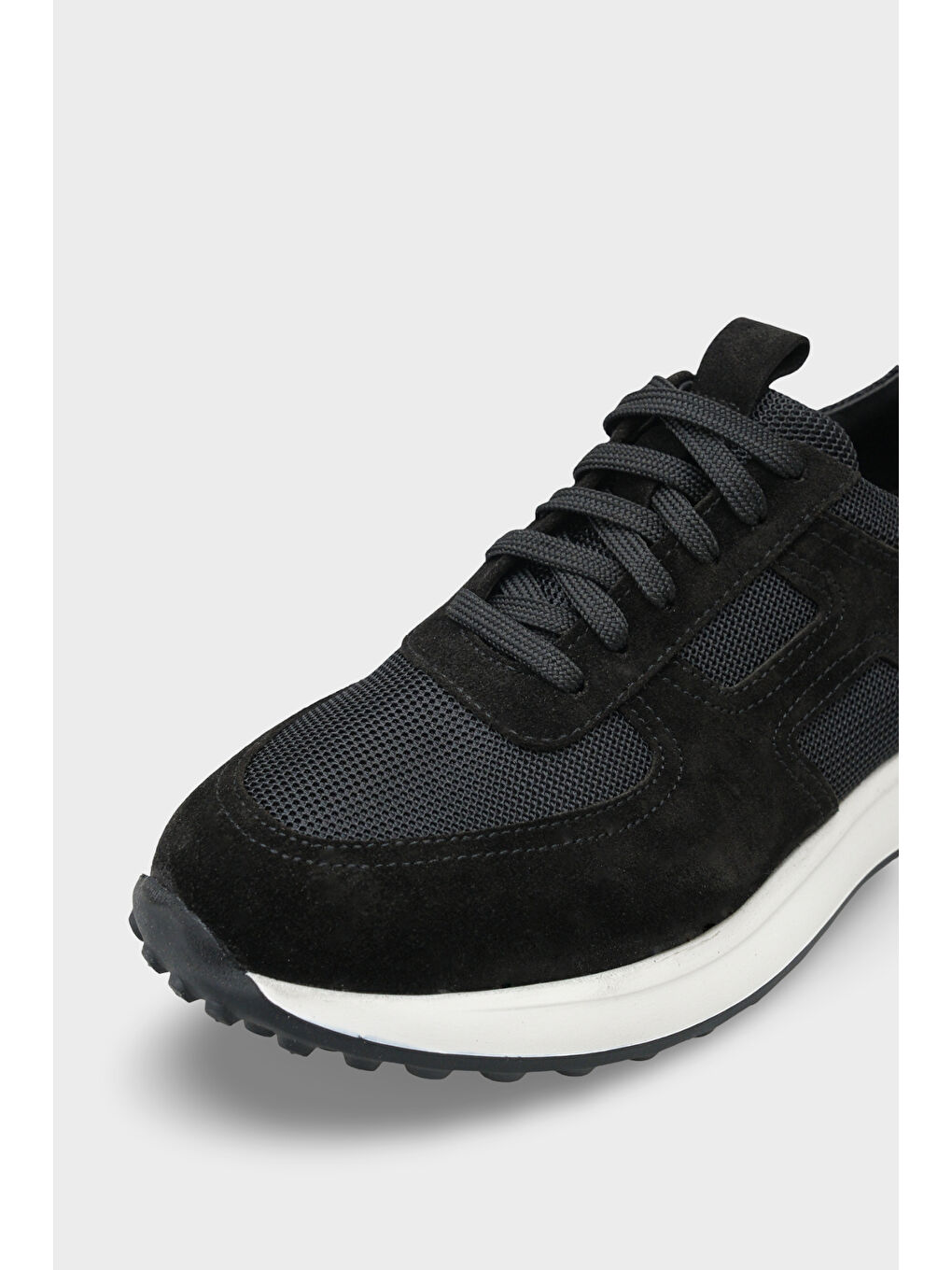 Siyah Rollo Hakiki Deri Süet Erkek Günlük Spor Ayakkabı Sneaker-2