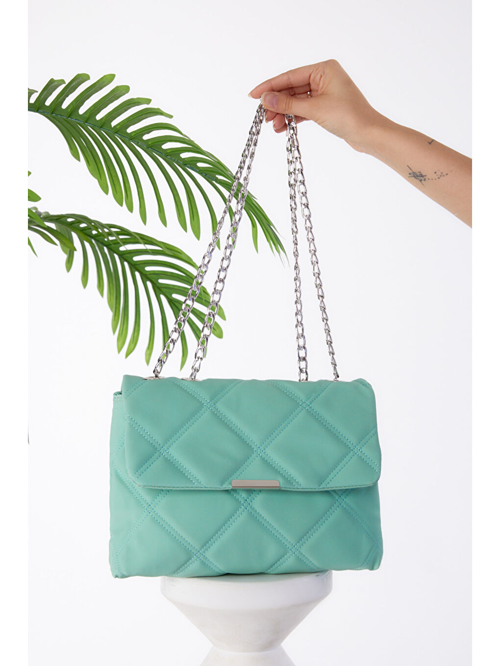 Yeşil Kadın Açik Mint Çanta - 25559