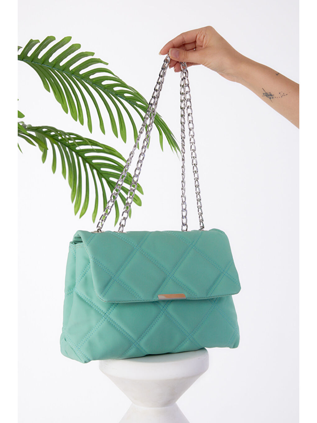 Yeşil Kadın Açik Mint Çanta - 25559-1