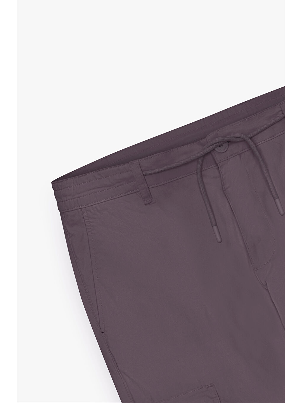 Erkek Antrasit Comfort Fit Rahat Kesim Pamuklu Esnek Yan Cepli Kargo Pantolon-7